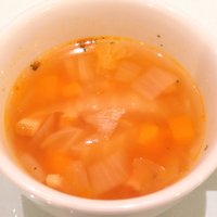 アン カフェ - 肉料理 1350円 のミネストローネ