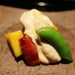 先付　蒸し野菜盛り合わせ