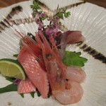 小料理 すず乃 - 金目鯛、甘海老、鯵