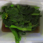 長旺燒鵝燒味飯店 - ここの油菜は量が多い。一部タッパーに入れて冷蔵保存しました。