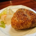 やきとり健歩゛ - 焼きおにぎり。