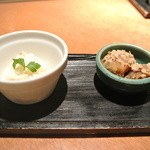 酒とそば まるき - ２０１５年１２月２６日のお通し