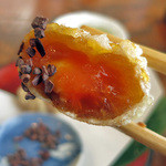 蕎麦 つづら - カカオを付けて頂きます。