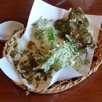 慈久庵 - 「ギシギシ」「たんぽぽの葉」「スカンポ」「なづな」の天ぷら