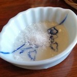 慈久庵 - 天ぷらに付いて来た「オーストラリアの塩」