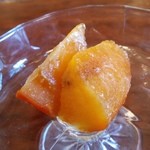 慈久庵 - 「慈久庵コース」の〆は「柿のシャーベット」