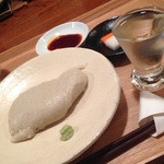 まずは、蕎麦がきで。フッワフワで美味しい！