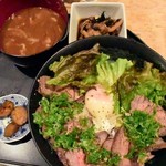 たまりば - ★新しいメニューはローストビーフ丼だった～