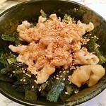 鶏皮の茶漬け。