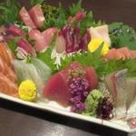 炭焼うな富士 - 刺身盛り合わせ H27.12