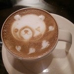 リクエストでクマのラテアートも作ってもらいました