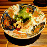 酒坊主 - 長芋とピータンの腐乳ダレ