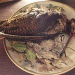 deco - ヤマシギ。メインのパイ包み。お皿もヤマシギ！