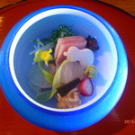 高台寺 土井 - お造り（鯛、シビマグロ、アコウ）