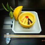 岡崎 つる家 - ：葉つき三宝柑の八寸