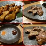 鶏料理ひとりひとり - 味噌漬けボンジリ焼・・これ超お薦め！一味か唐辛子味噌が合う！新鮮レバーのレア焼