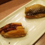 鮨処 多田 - 握り　熊笹蒸し 焼き穴子