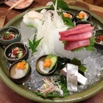 旬のさかな総 - H.27.9.4.夜 お造り盛り合わせ