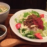 うるま食堂 - タコライス&ミニ沖縄そば(麺大)(1000円)