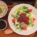 うるま食堂 - タコライス&ミニ沖縄そば(麺大)(1000円)