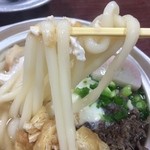 鍋焼うどん アサヒ - 今にも切れそうな柔麺