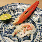 緒方 - 5】焼き蟹：間人蟹の脚(2015.12月)