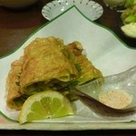 田まる - エビとアボガドの湯葉巻揚げ
