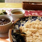 白扇 - 2色カレー（バングラデッシュカレー辛口、欧風カレービーフ）