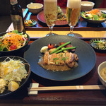 門前洋食 藤屋 - チキンステーキランチ＋エビフライ