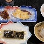 旅館なかしま荘 - 鯛の西京焼きに佃煮他