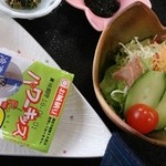 旅館なかしま荘 - サラダに納豆