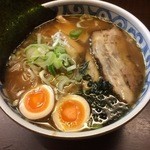 つけめん 豆天狗 - 和風ラーメン大盛+たまご