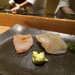 匠 進吾 - クエとヒラメの刺身