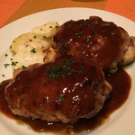 金ふじ - 鶏モモ肉とパテ肉の重ね焼き 1,200円。