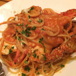 渡りガニのトマトクリームスパゲッティ 1,000円。