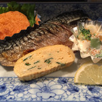 魚亭 菊や - メインのさば塩焼
脂ノリノリです