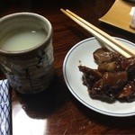 水だき 萬治郎 - 「肝の甘辛煮」と「鶏スープ」