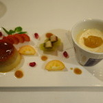 リストランテ・マッサ - イチジクのパンナコッタ、栗のプリン