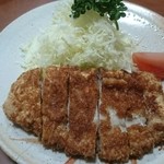 とんかつ竹亭 - とんかつ(上)定食。税込み1100円。