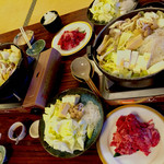 五戸まきば温泉 - 桜鍋４人前 追加肉&野菜