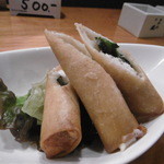 雨のち晴れ - ささみと大葉のチーズ春巻き