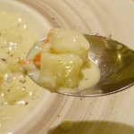 ビランチャ - ゆり根のニョッキ・蟹入りゴルゴンゾーラソース（＋300円）