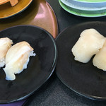 回転寿司 花まる - ツブ貝と、大ホタテ