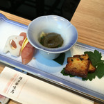 博多華味鳥 - 水炊きランチコースの前菜