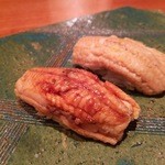 すし 市松 - 鮨　煮穴子 ヅメと塩