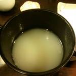 十割蕎麦みかあさ - 蕎麦湯。