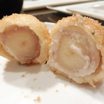 創作串揚 つだ - ホワイトアスパラ、もち豚巻き