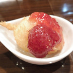 創作串揚 つだ - デザートのイチゴ串