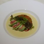 ル サロン ジャック・ボリー - オマール海老とアボガトのサラダ仕立て、トリュフの香りただようソース