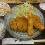 とんかつ和泉 - ロース130g+エビフライ